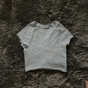 Baby blue crop top